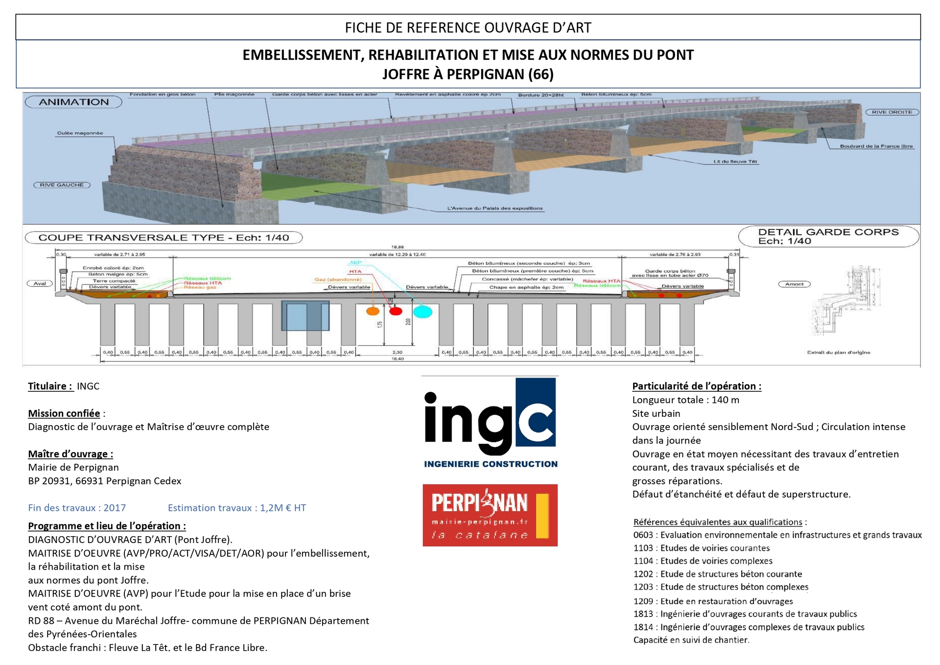 OUVRAGES NON COURANTS (PORTEE>40m) 