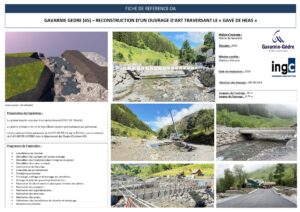 Reconstruction du Pont du Péage à Gavarnie-Gèdre sur le Gave de Héas, projet d'ouvrage d'art par INGC.